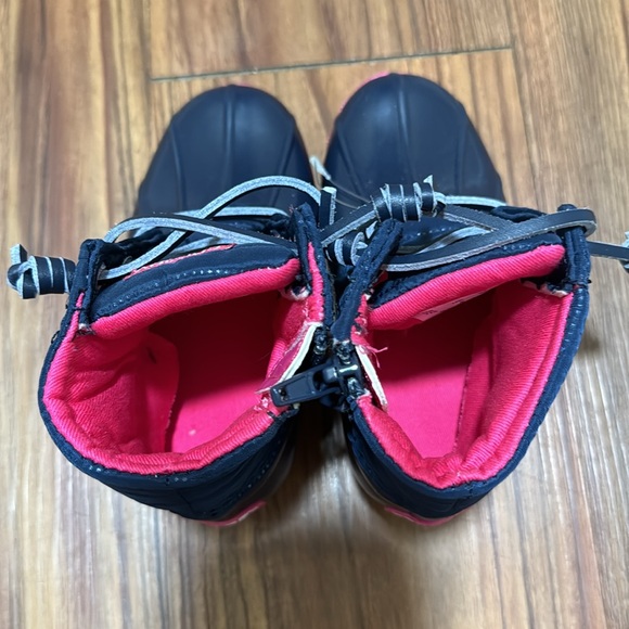 Little Girls Blue and Pink Sperry Boots Size 7 - Picture 3 of 5